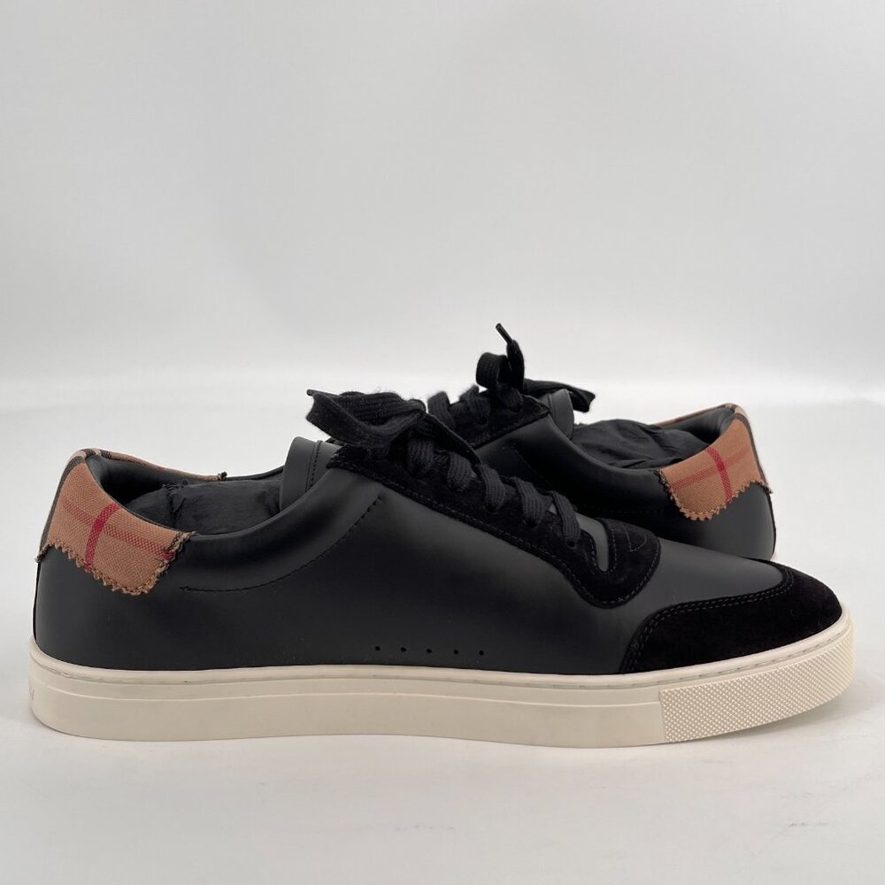 Burberry Men's Robin Vintage Check Panel Leather Low-Top Sneakers US10 - Picture 9 of 16